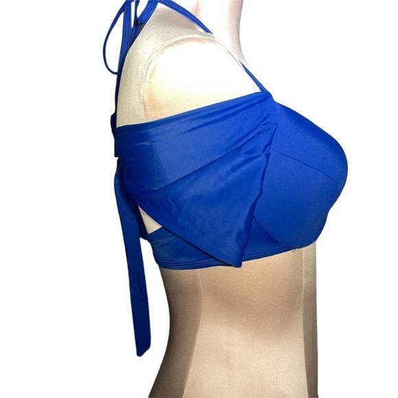 Victoria’s Secret blue bikini top. Size 32DD - Picture 2 of 7